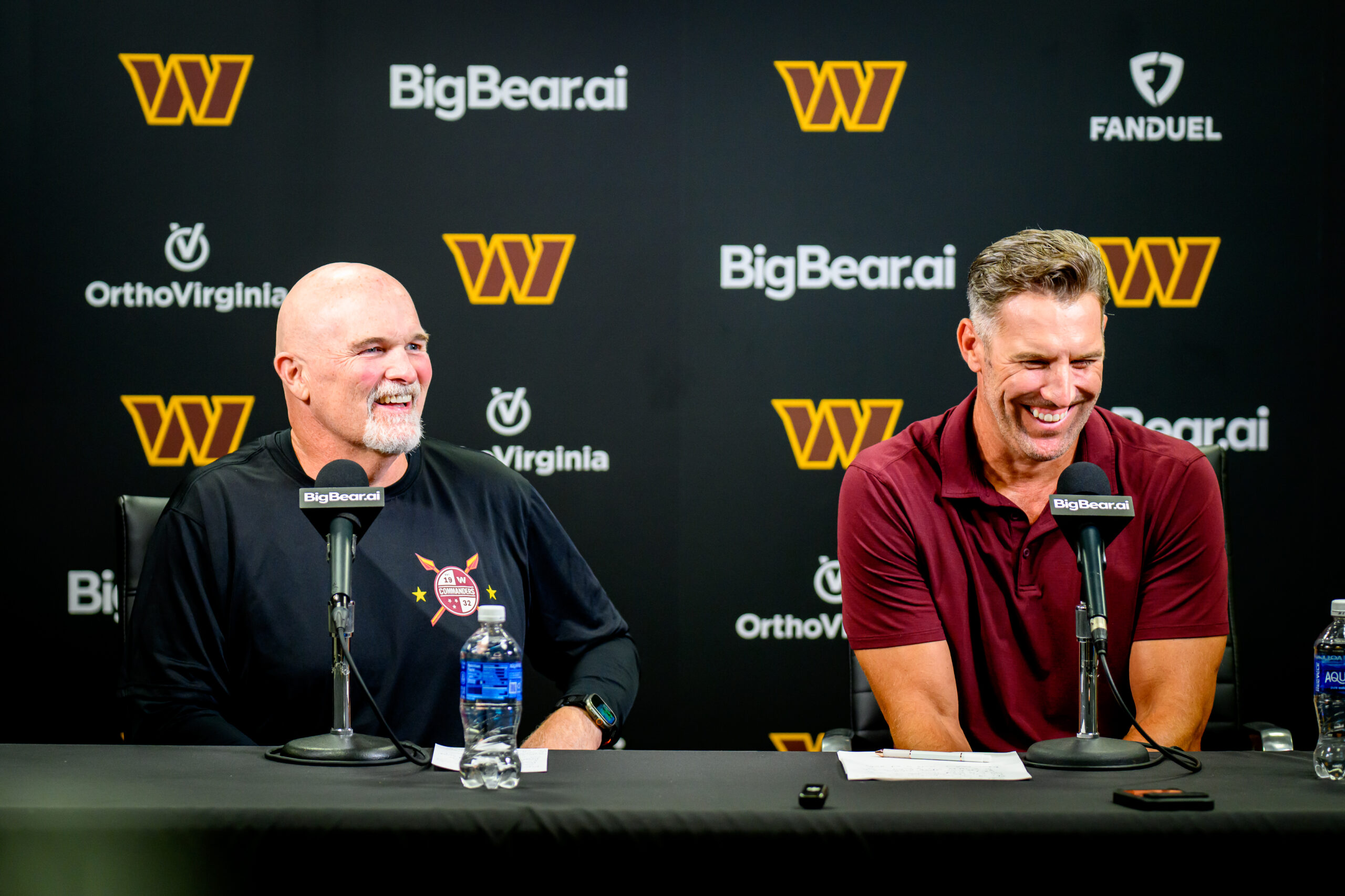 Peters, Quinn Open Commanders Training Camp With Eyes on a Bounce-Back Season