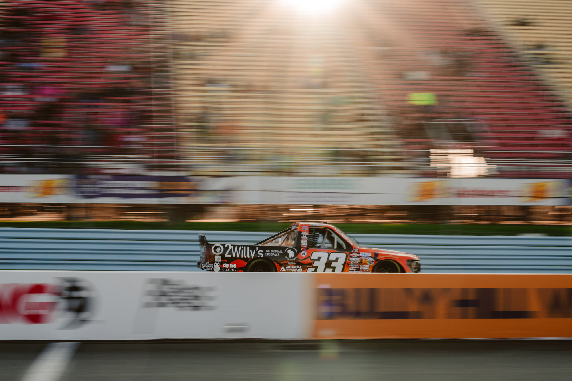 NASCAR Craftsman Truck Series action on the road course at Watkins Glen International