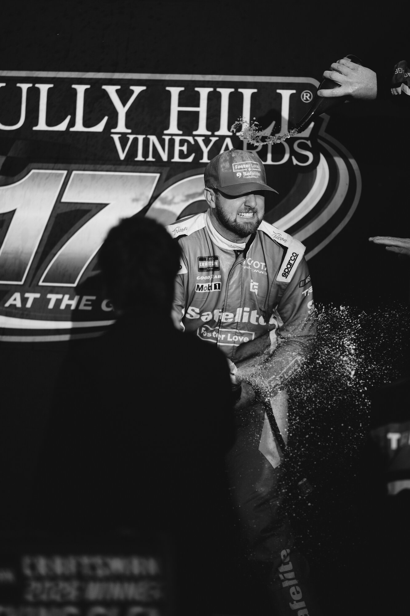 Kaden Honeycutt in his No. 11 TRICON Garage Toyota after winning at Watkins Glen