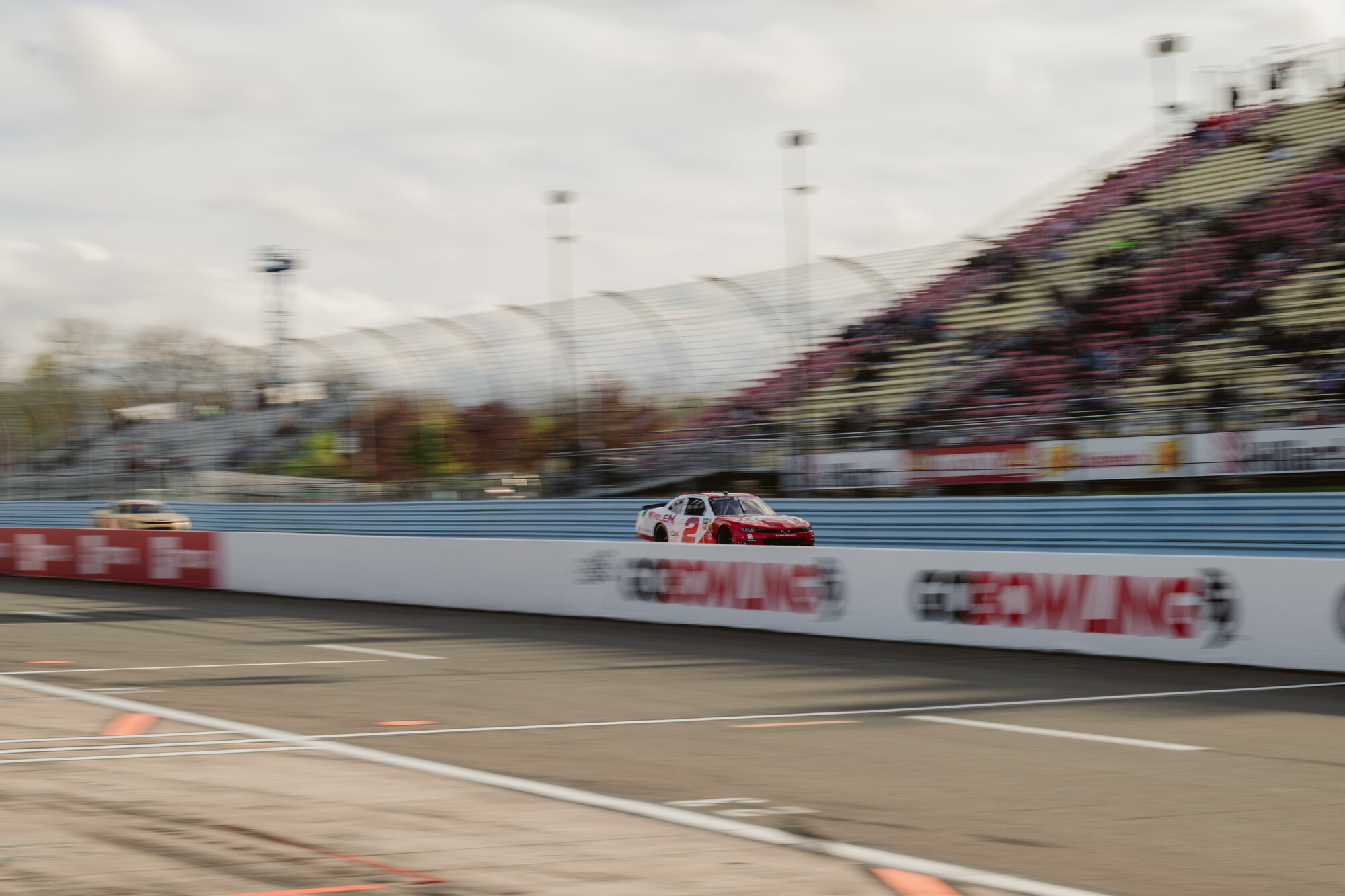 Cars battle for position on the road course at Watkins Glen International